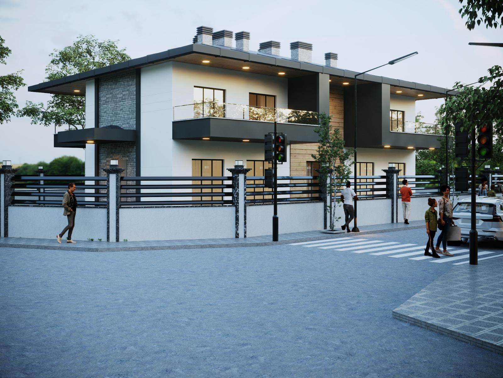 Corner elevation